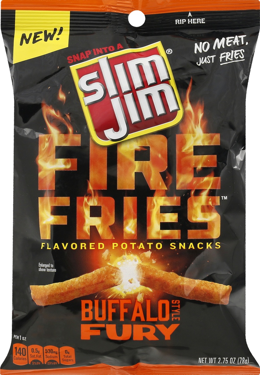 slide 9 of 10, Slim Jim Fire Fries Buffalo, 2.75 oz