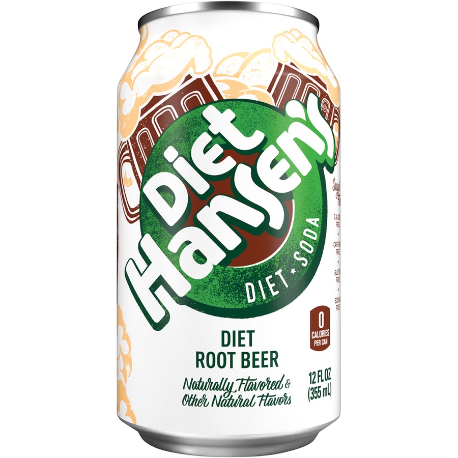slide 2 of 4, Hansen's Diet Root Beer Soda, 6 ct; 12 fl oz