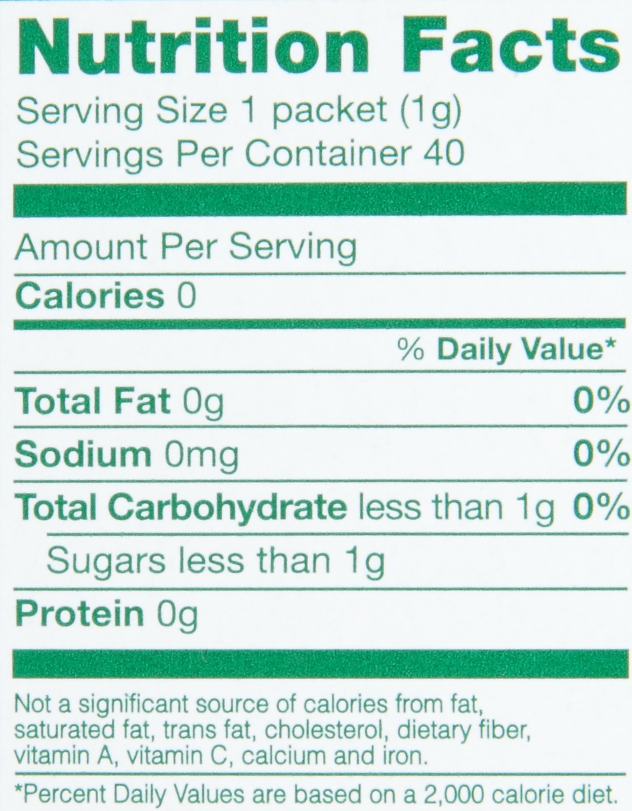 slide 4 of 8, Zing Zero Calories Stevia Sweetener, 40 ct