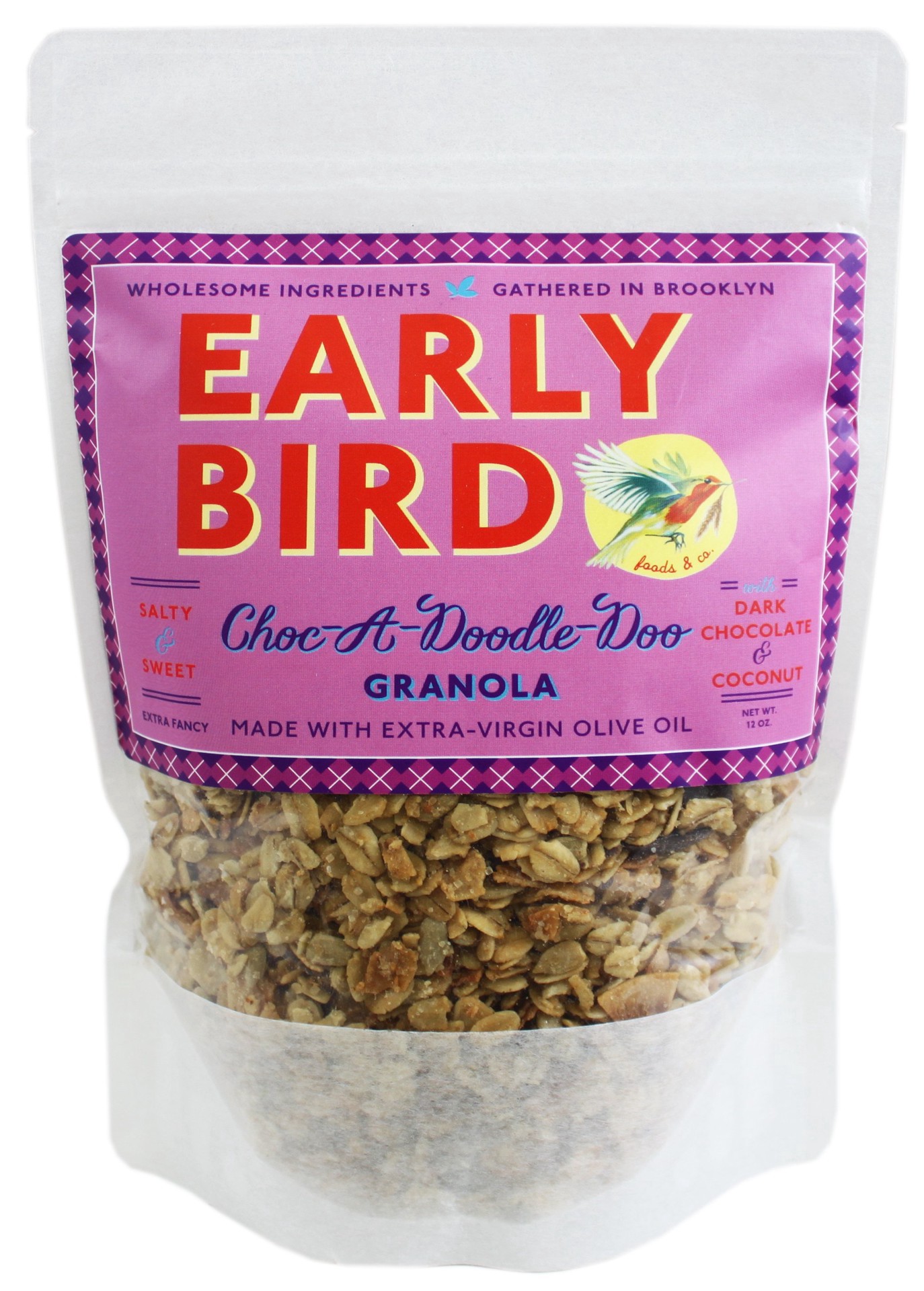 slide 1 of 1, Early Bird Dark Chocolate & Coconut Granola, 12 oz