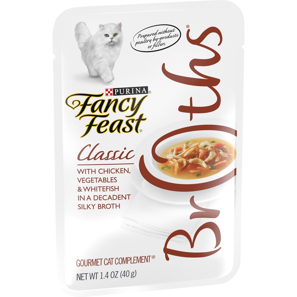 slide 4 of 9, Fancy Feast Cat Food Classic Broth Cat Food, 1.4 oz