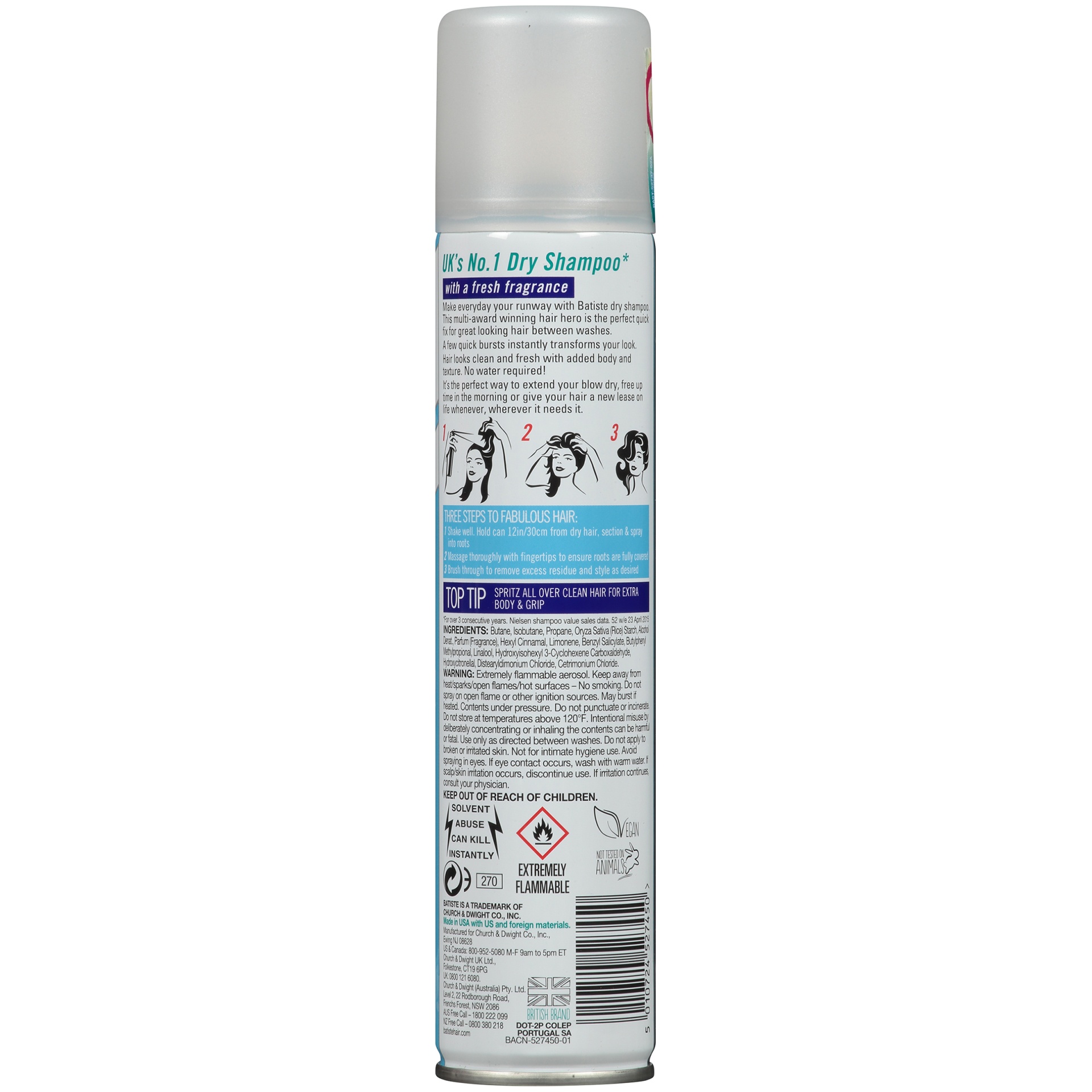 slide 7 of 7, Batiste Fresh Breezy Citrus Dry Shampoo 4.23 oz, 4.23 oz