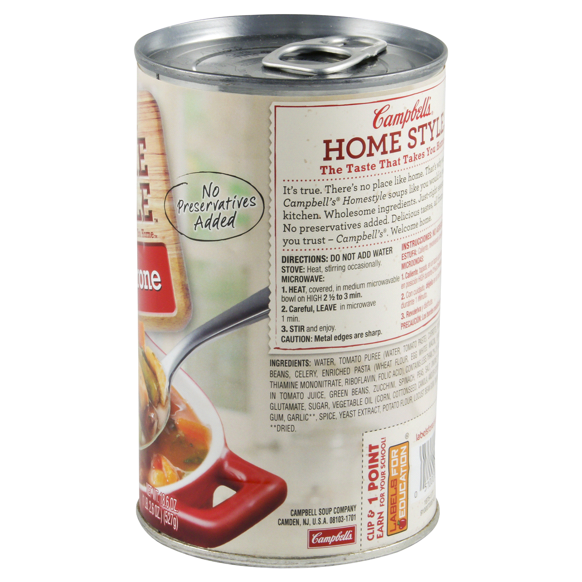 slide 3 of 4, Campbell's Homestyle Campbell's Home Style Minestrone Soup, 18.6 oz