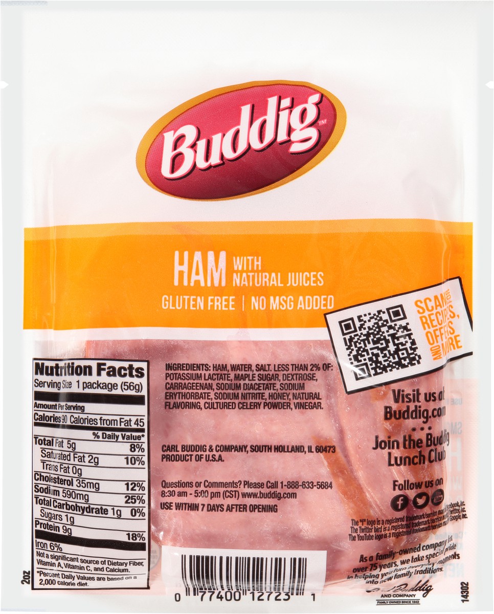 slide 3 of 7, Buddig Original Ham, 2 oz, 2 oz