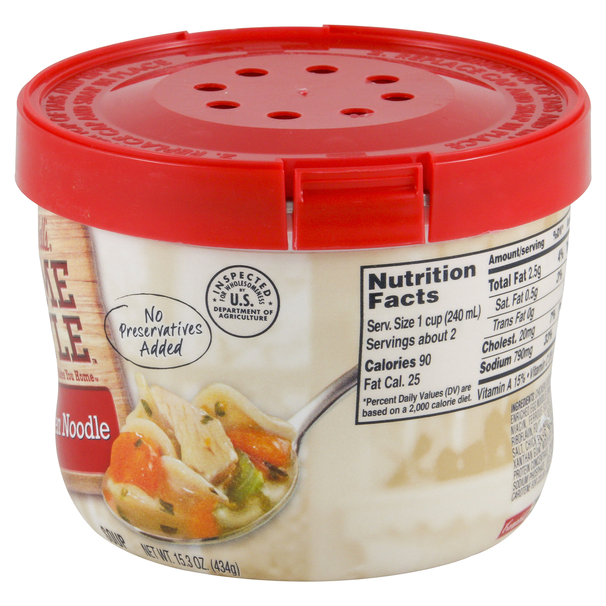 slide 4 of 4, Campbell's Homestyle Chicken Noodle Soup Microwaveable Bowl, 15.3 oz