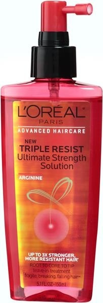 slide 1 of 1, L'Oréal Paris, Triple Resist Ultimate Strength Solution Pump, 5.1 fl oz