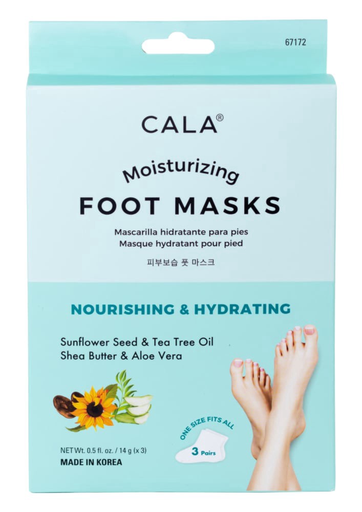 slide 1 of 1, CALA® Moisturizing Foot Masks, 3 ct