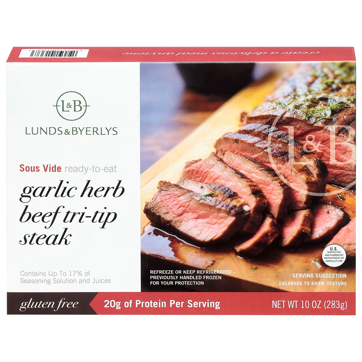slide 1 of 4, Lunds & Byerlys Beef Tri-Tip Garlic Herb Steak 10 oz, 10 oz