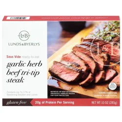 Lunds & Byerlys Beef Tri-Tip Garlic Herb Steak 10 oz