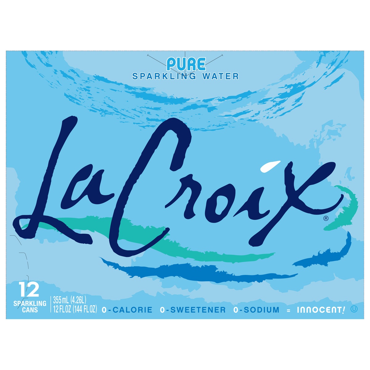 slide 1 of 6, La Croix Pure Sparkling Water, 12 ct; 12 fl oz