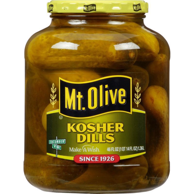 slide 1 of 4, Mt. Olive Kosher Dills Pickles 46 fl oz Jar, 46 fl oz