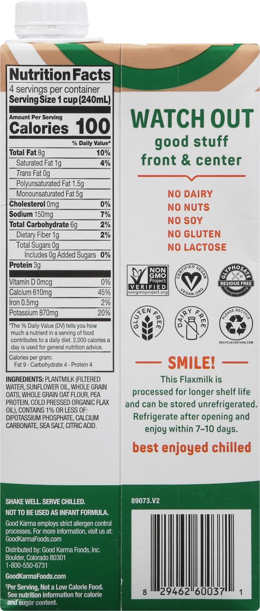 slide 3 of 14, Good Karma Unsweetened Plantmilk + Barista Oatmilk+ Barista 32 fl oz, 32 fl oz
