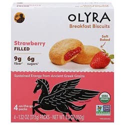 Olyra Soft Baked Bites, Strawberry, Organic, On the Go, 4 Pack, Box