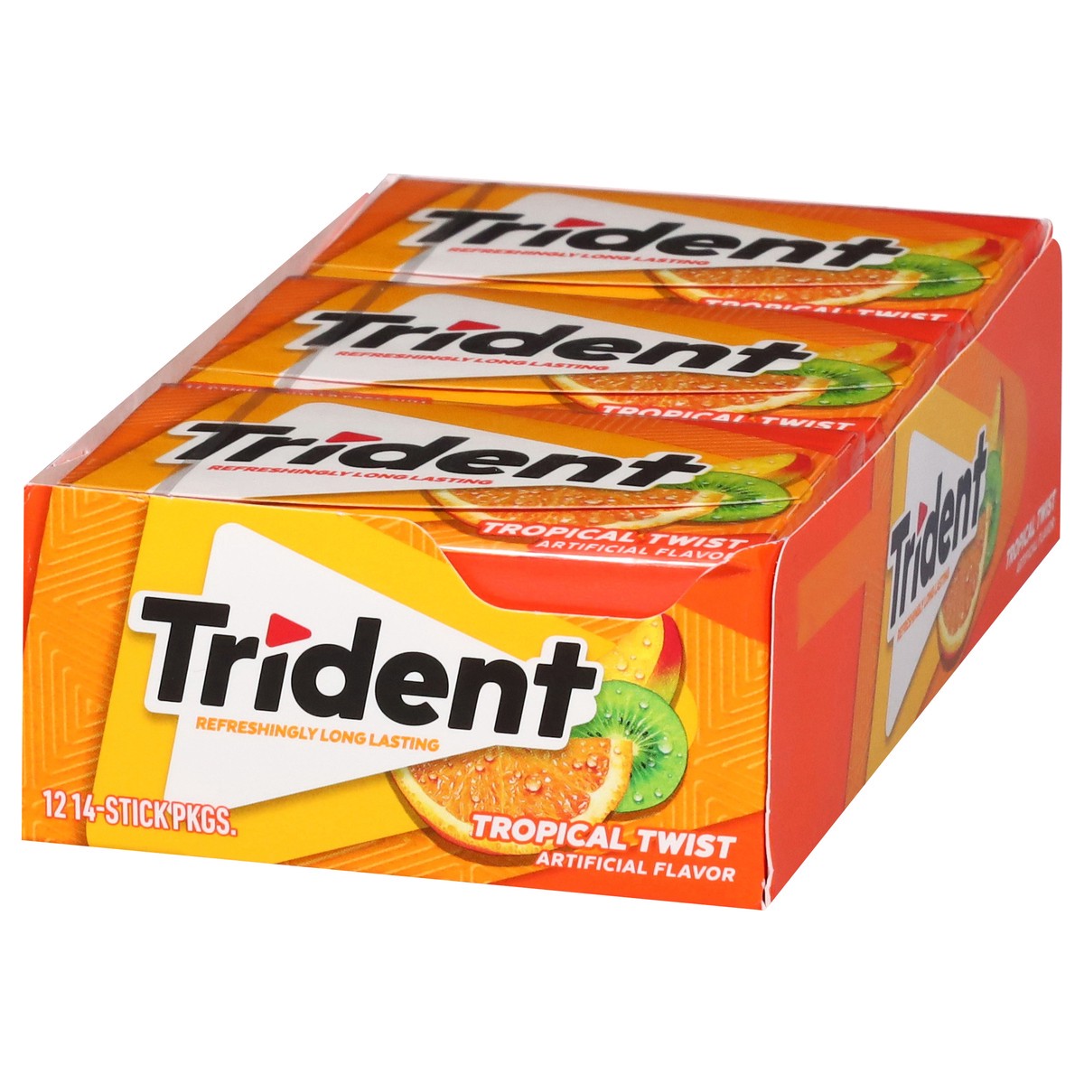 slide 4 of 4, Trident Tropical Twist Gum, 12 ct