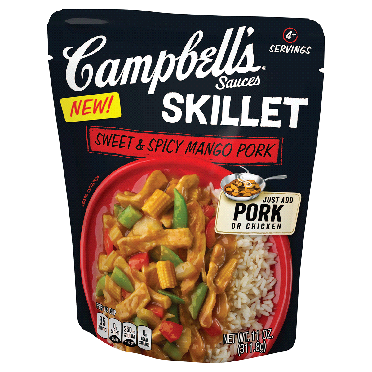 slide 2 of 3, Campbell's Skillet Sauces Sweet & Spicy Mango Pork, 11 oz