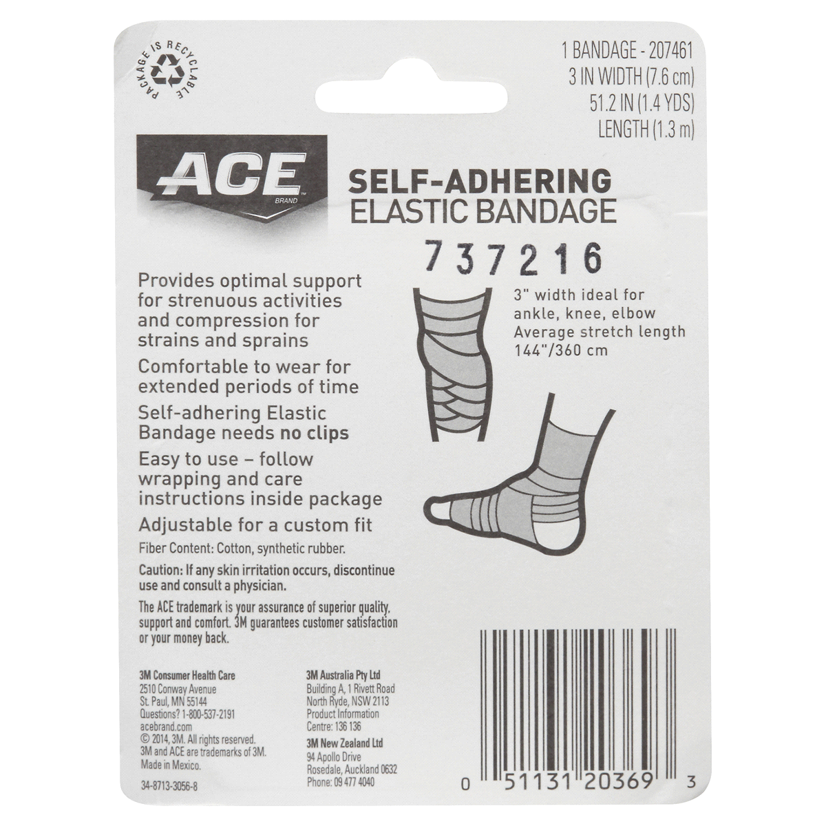 slide 2 of 2, Ace Self Adhesive Elastic Bandage, 3 in