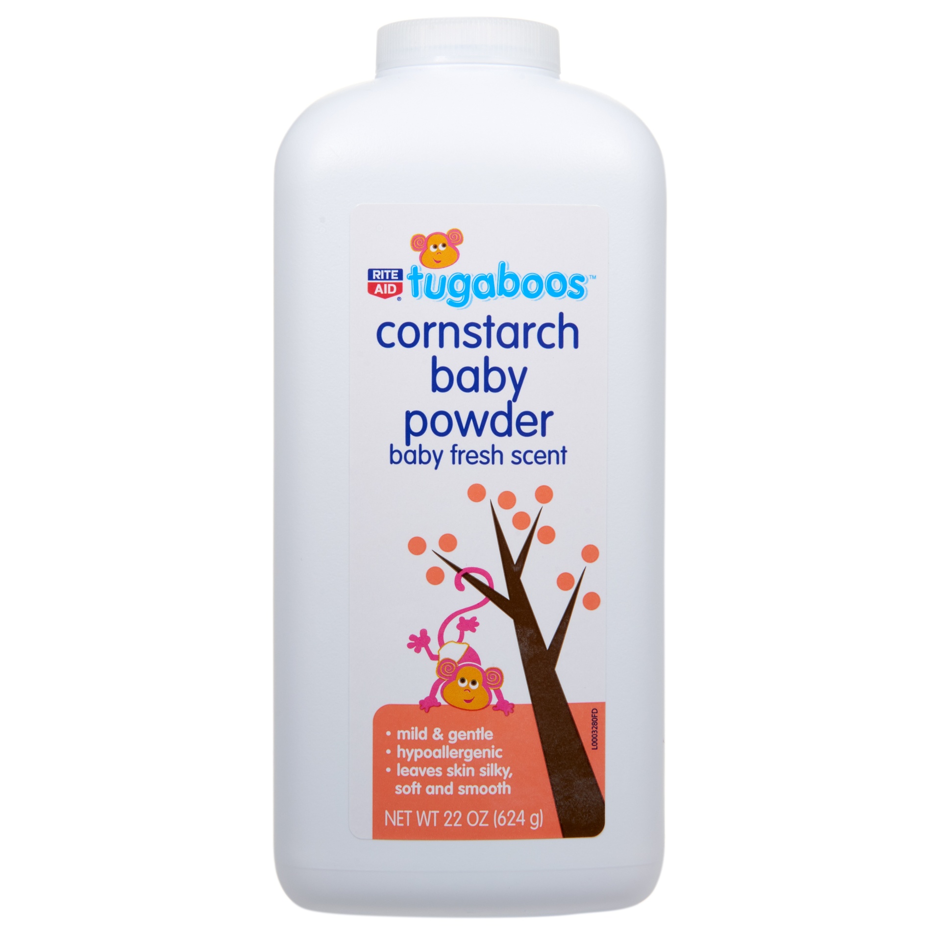 slide 1 of 2, Rite Aid Tugaboos Cornstarch Baby Powder, Fresh Scent, 22 oz