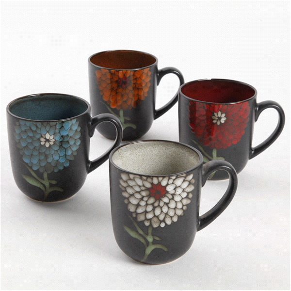 slide 1 of 1, Gibson Home Gardenia Café Mug Assortment, 16 oz