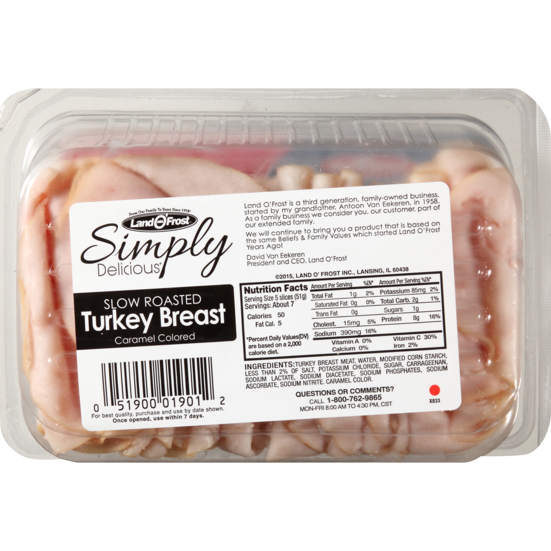 slide 4 of 6, Land O' Frost Simply Delicious Lunchmeat Sliced Roasted Turkey Breast, 13 oz