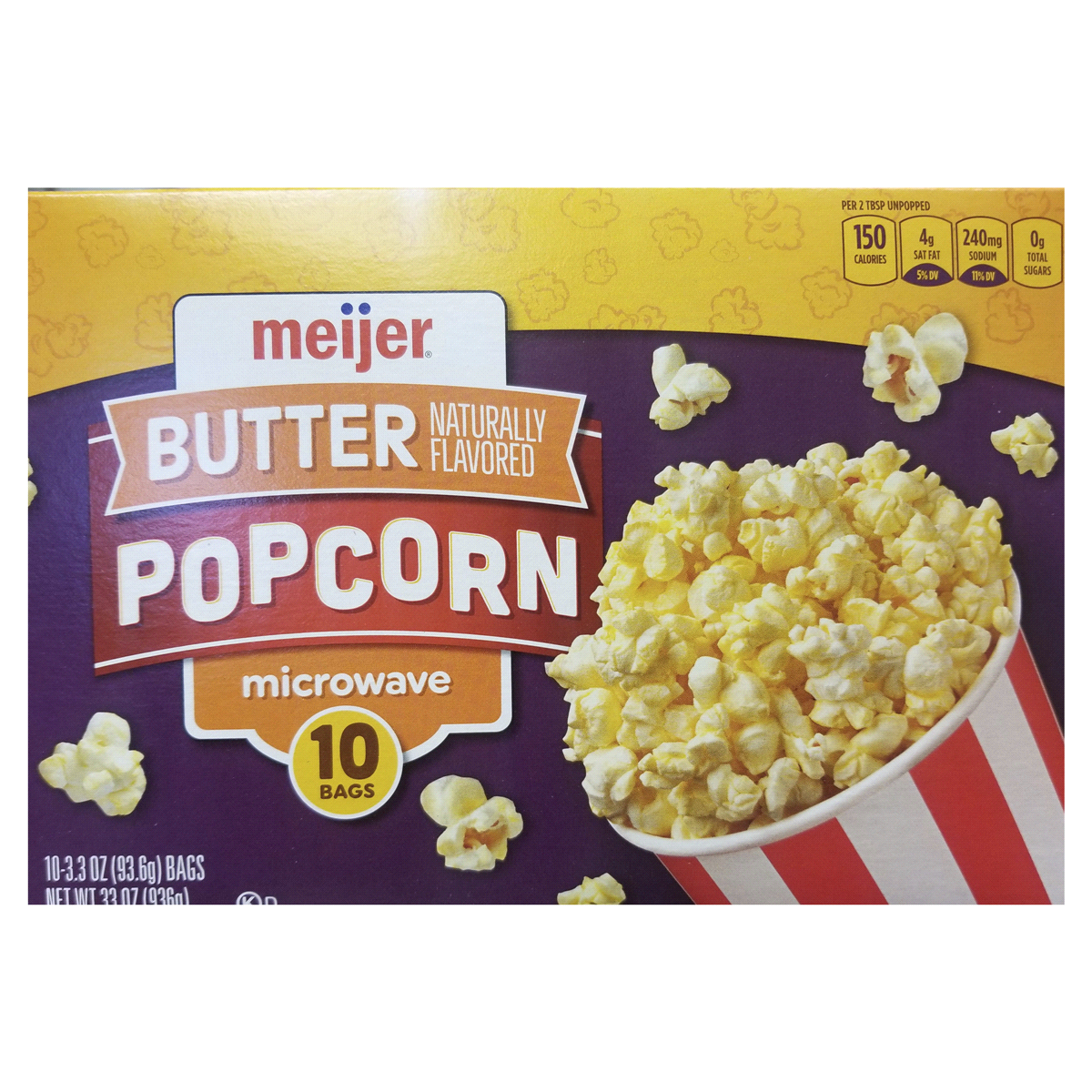 slide 1 of 6, Meijer Microwave Popcorn Butter, 33 oz