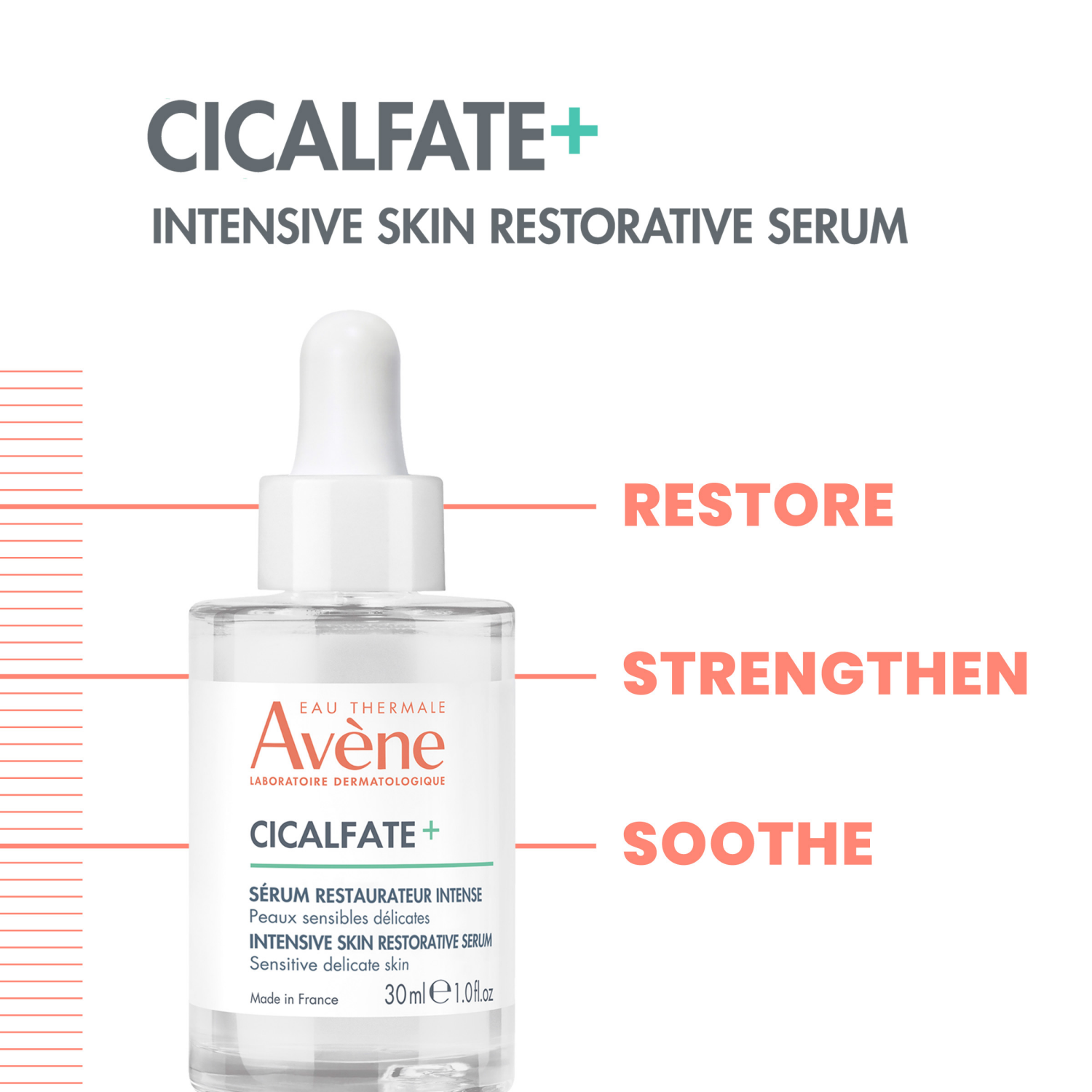 slide 4 of 7, Avene Cicalfate+ Intensive Skin Restorative Serum 1.0 fl.oz., 1 ct
