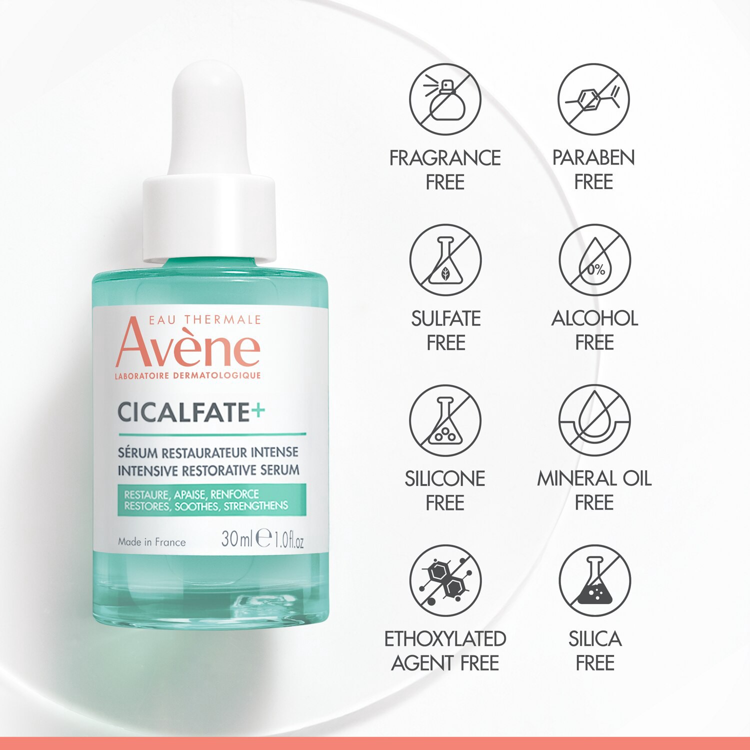 slide 6 of 6, Avène Intensive Skin Restorative Cicalfate + Serum 1.0 fl oz, 1 fl oz