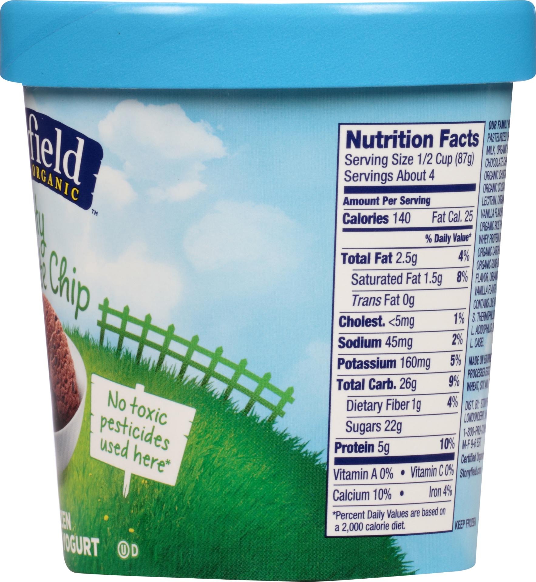 slide 3 of 6, Stonyfield Farm Organic Frozen Yogurt Low-Fat Minty Chocolate Chip, 16 oz