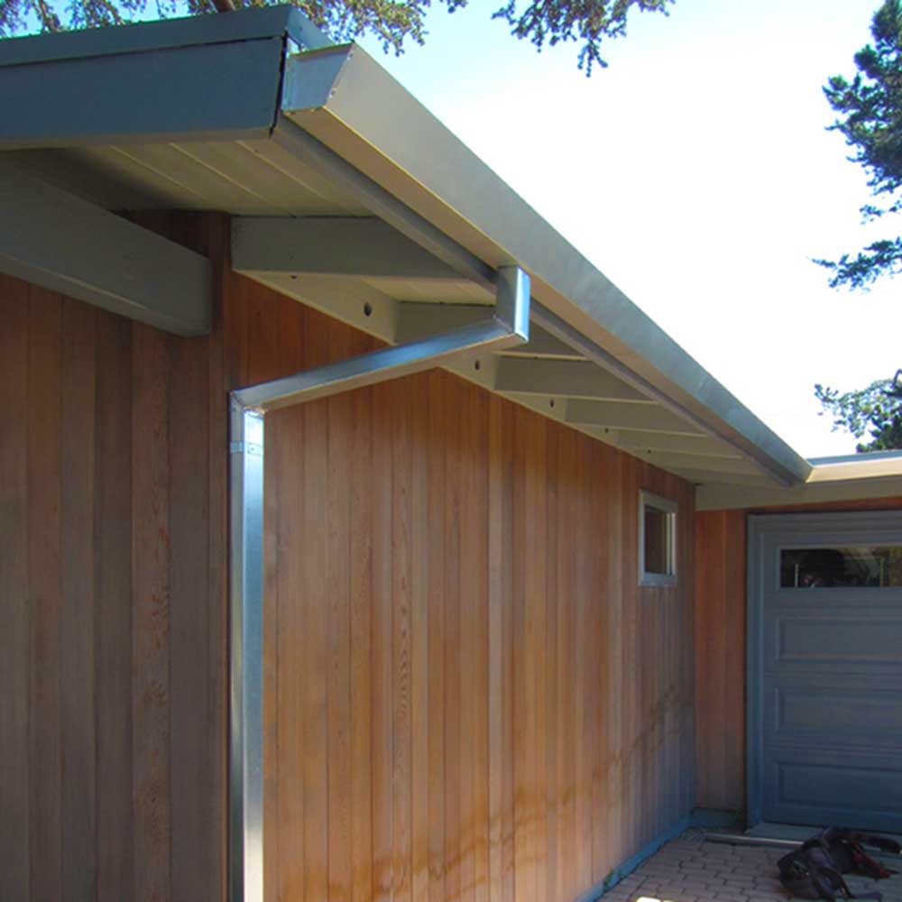 slide 2 of 2, Gibraltar Building Products Metal K style (left) End cap, 1 ct