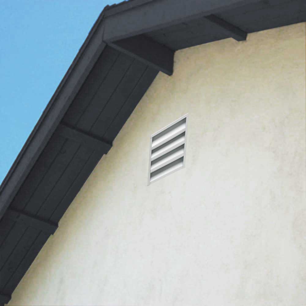 slide 2 of 4, CMI 12.25-in x 12.25-in White Square Steel Gable Louver Vent, 1 ct