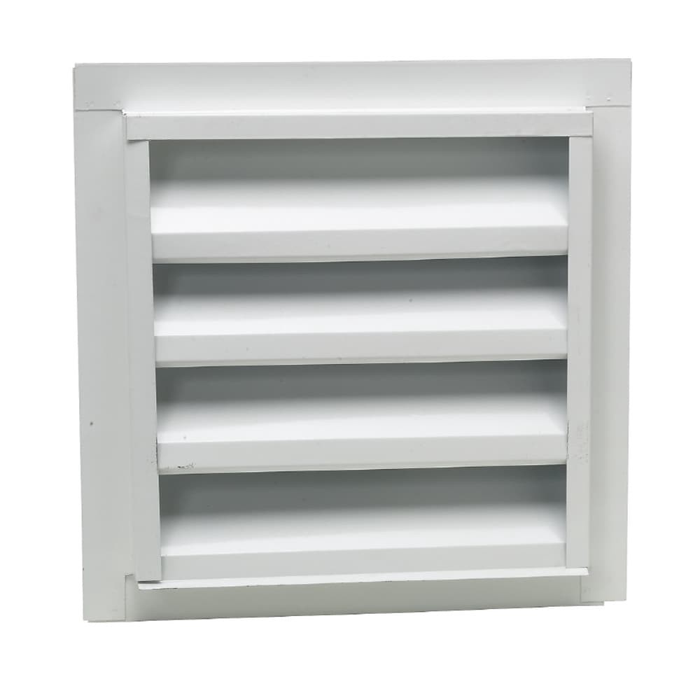 slide 1 of 4, CMI 12.25-in x 12.25-in White Square Steel Gable Louver Vent, 1 ct