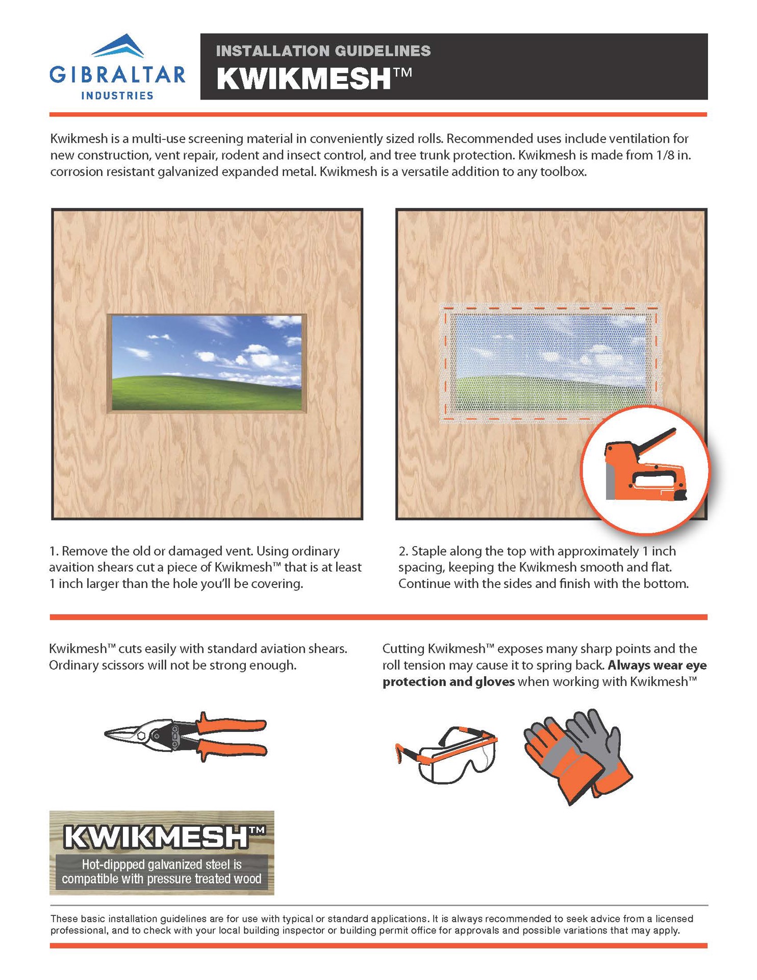 slide 5 of 5, Gibraltar Building Products Kwikmesh 8-in x 300-in Gable Vent Screen, 1 ct