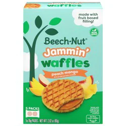 Beech-Nut Toddlers (12 Months+) Jammin' Peach Mango Waffles 5 - 16 g Packs