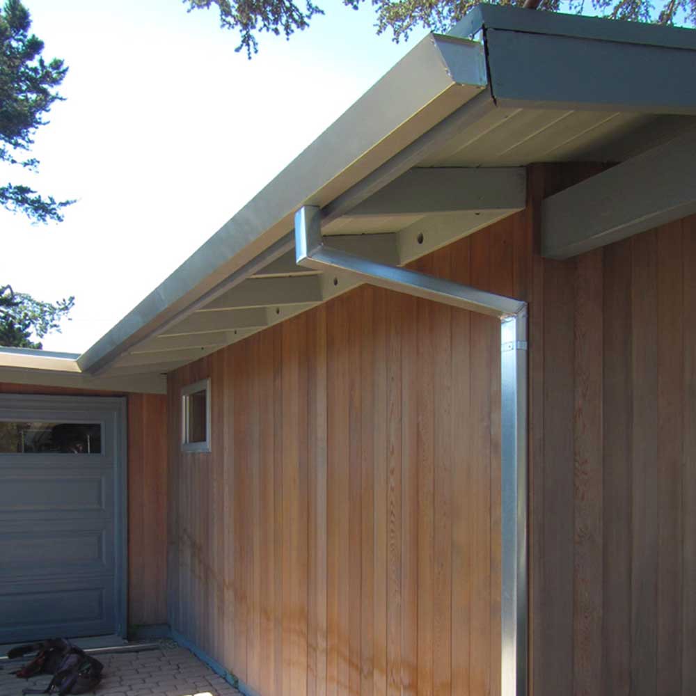 slide 2 of 2, Gibraltar Building Products Metal K style (right) End cap, 1 ct