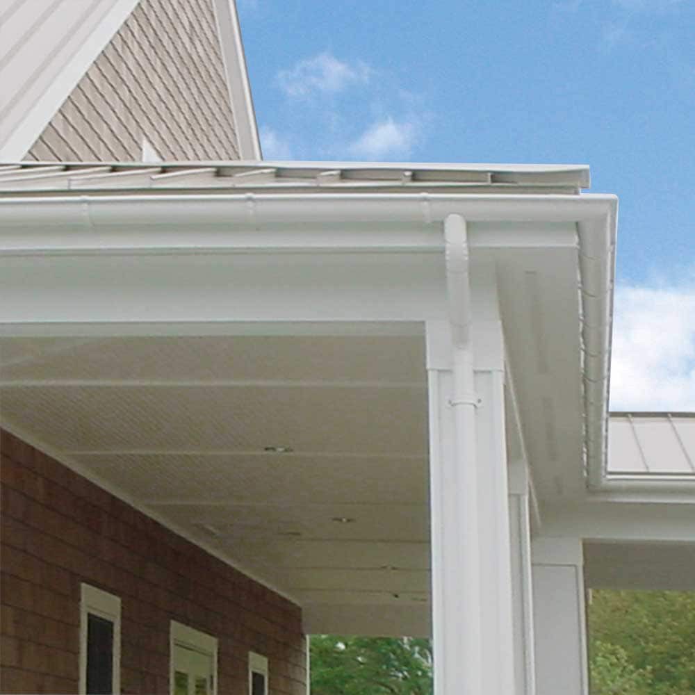 slide 2 of 3, Gibraltar Building Products Metal 6-in Gray Front elbow, 1 ct