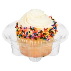Bakery White Iced Jumbo Cupcake Single Serve