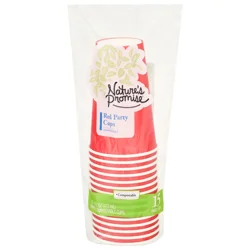 Nature's Promise Red Compostable Paper Party Cups 16 oz