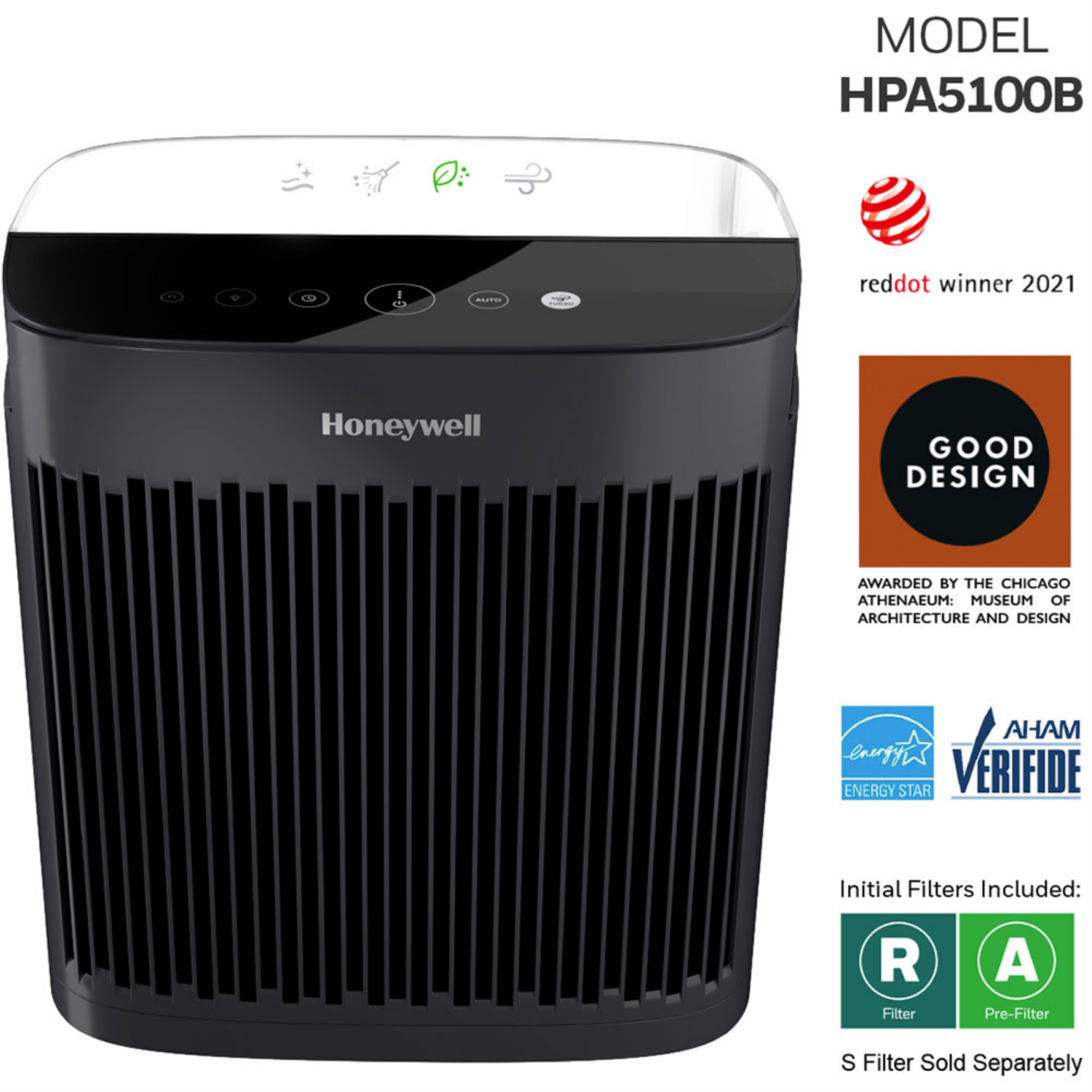 slide 3 of 6, Honeywell Medium-Large Room HEPA Air Purifier 1 ea, 1 ct