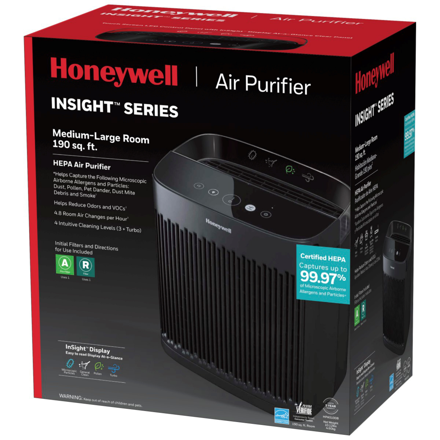 slide 1 of 6, Honeywell Medium-Large Room HEPA Air Purifier 1 ea, 1 ct