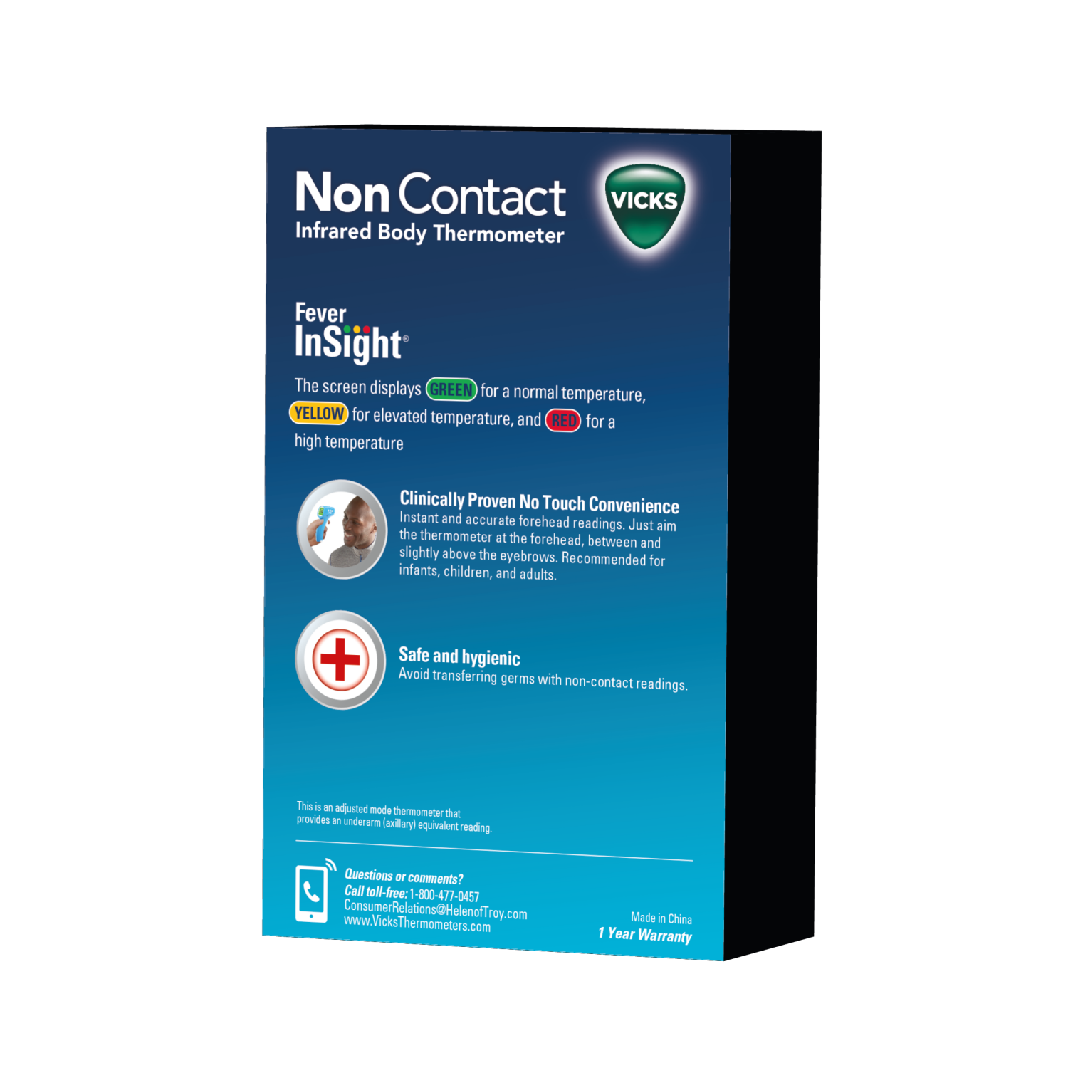 slide 4 of 4, Vicks Non Contact Infrared Body Thermometer, 1 ct