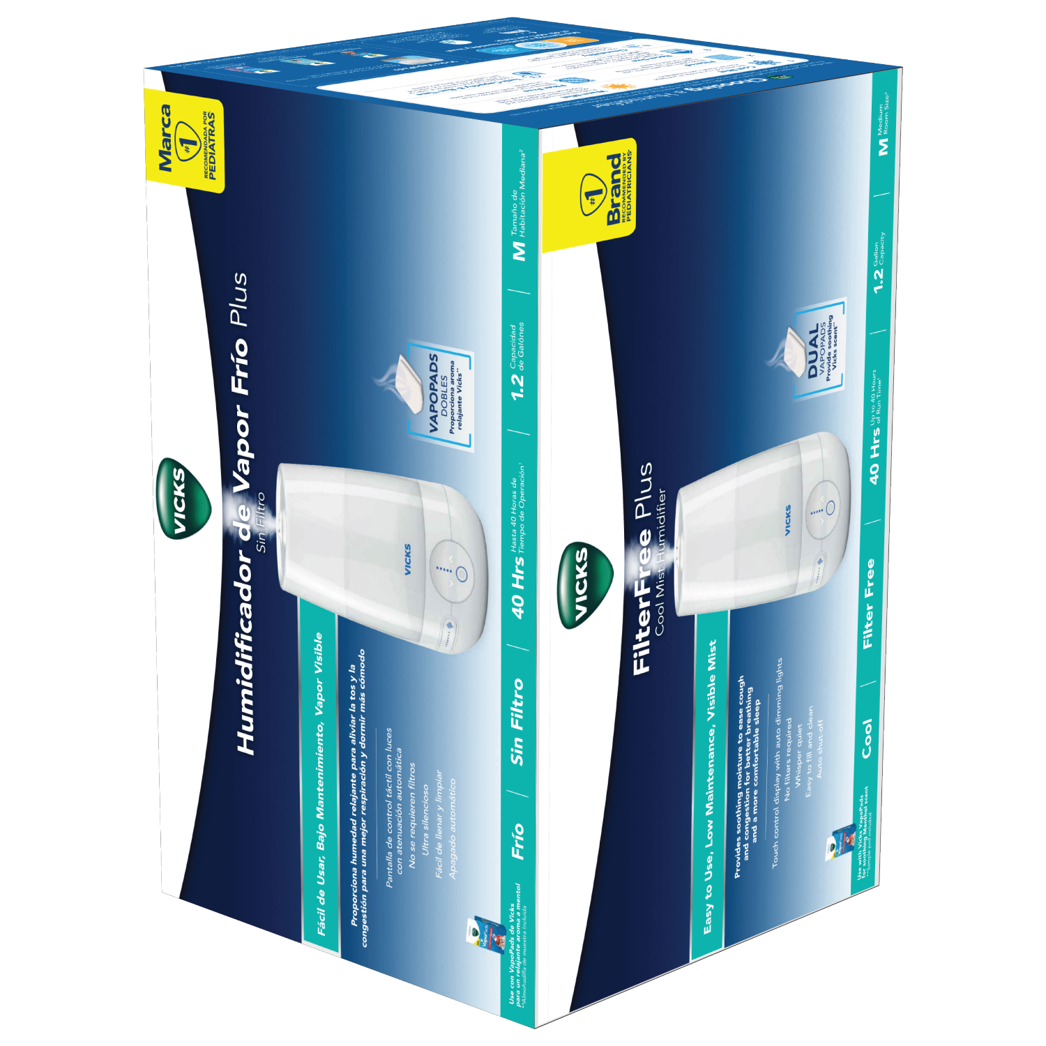 slide 3 of 4, Vicks FilterFree Plus Cool Mist Humidifier Medium 1 ea, 1 ct