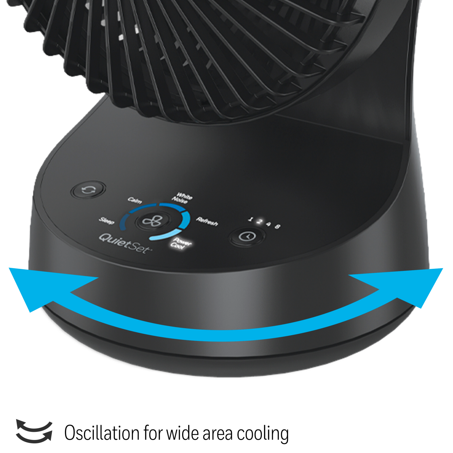 slide 5 of 5, Honeywell QuietSet 5 Oscillating Table Fan, Black HTF337B, black