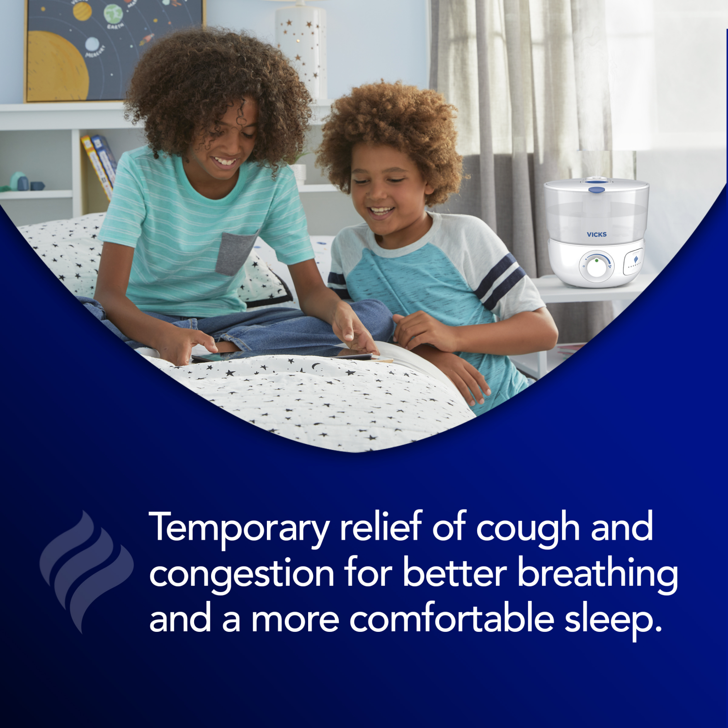 slide 2 of 5, Vicks EasyCare+ Top Fill Filter Free Humidifier 1 ea, 1 ct