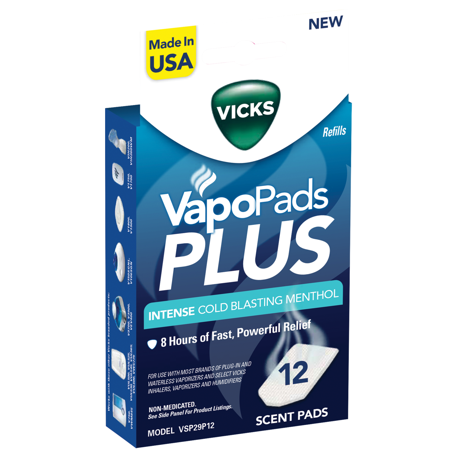 slide 2 of 5, Vicks VapoPads Plus, 12 ct