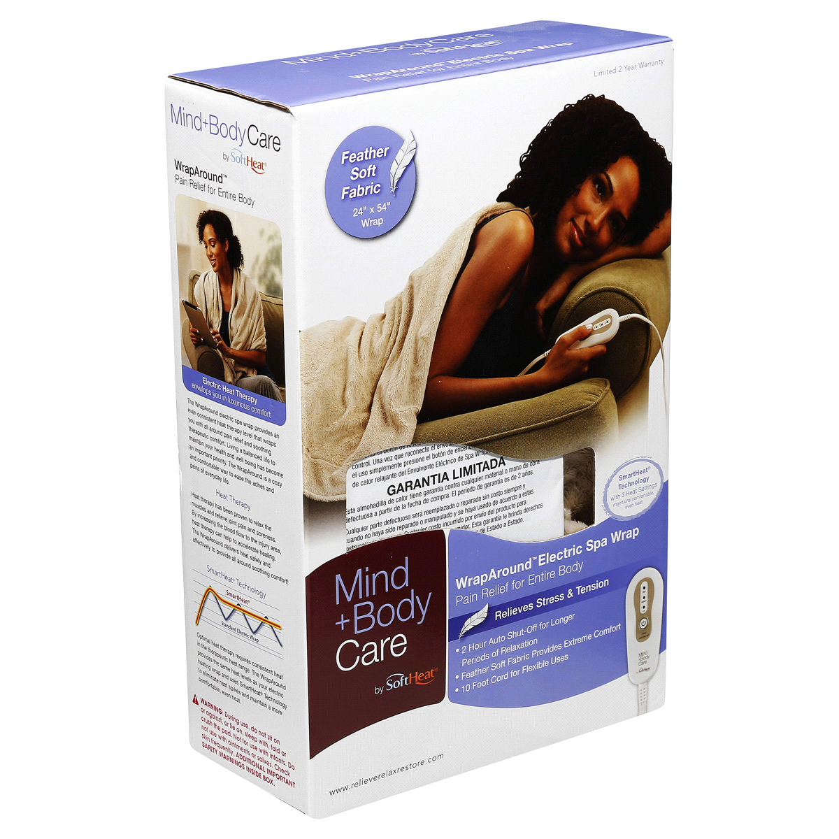 slide 5 of 8, SoftHeat Mind + Body Care WrapAround Electric Spa Wrap, 1 ct