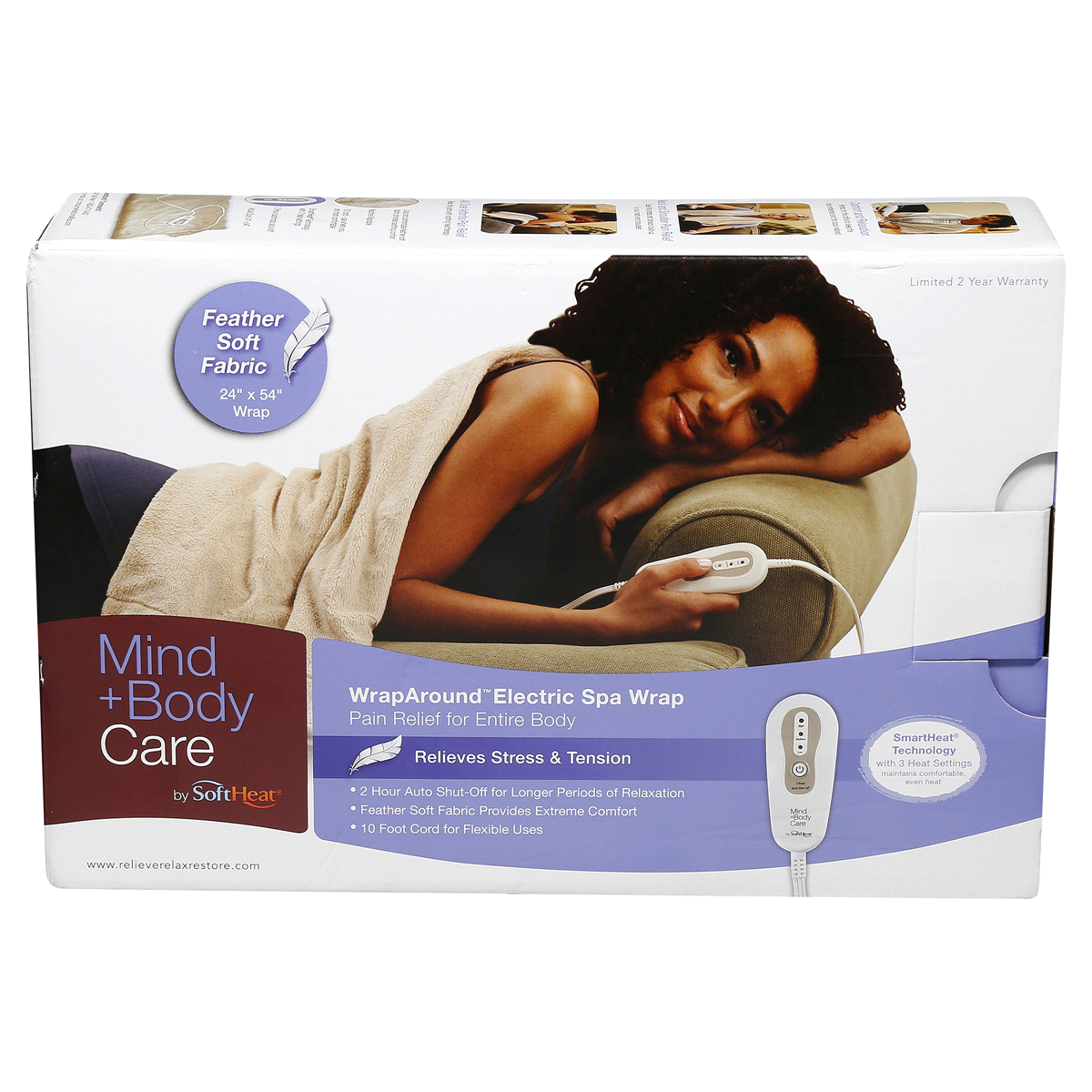 slide 6 of 8, SoftHeat Mind + Body Care WrapAround Electric Spa Wrap, 1 ct