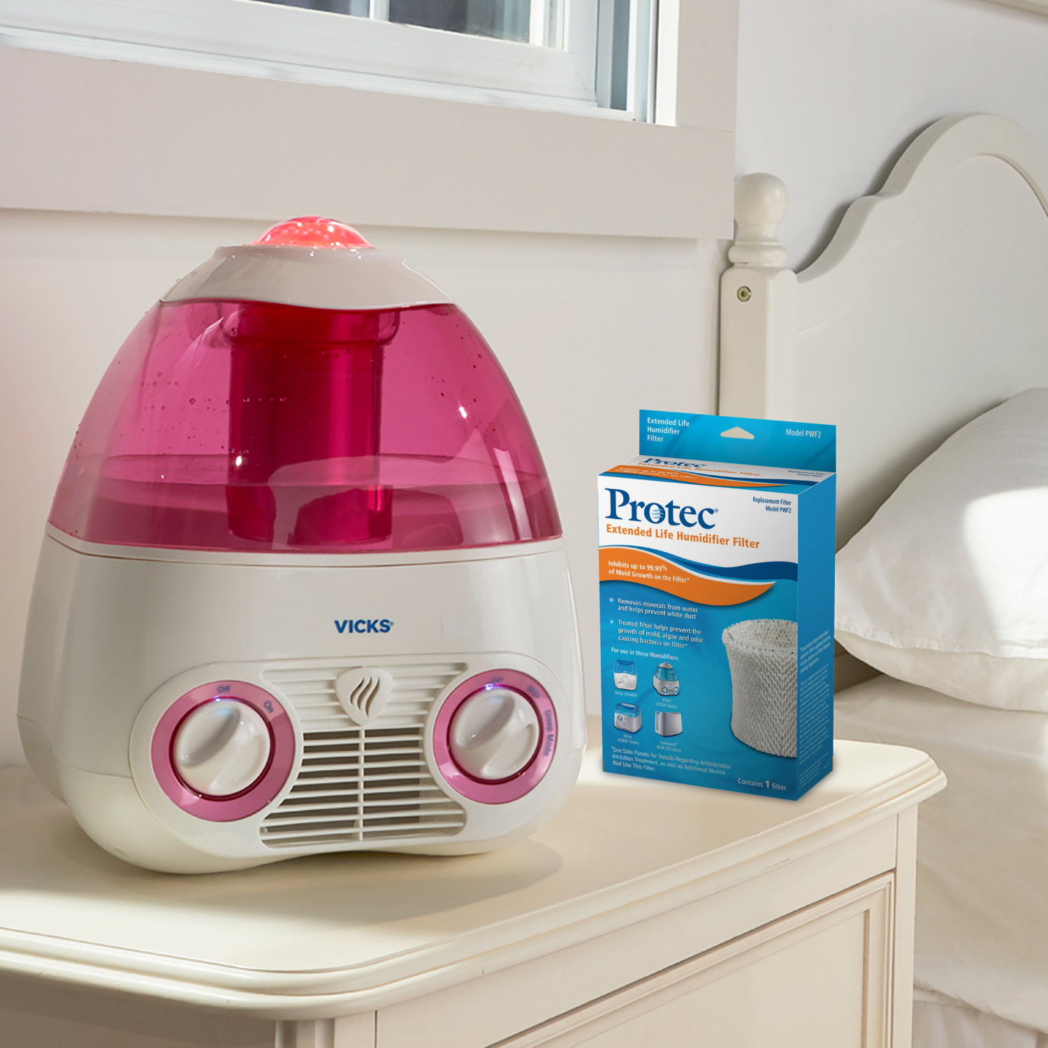 slide 4 of 4, Protec Extended Life Humidifier Filter 1 ea, 1 ct