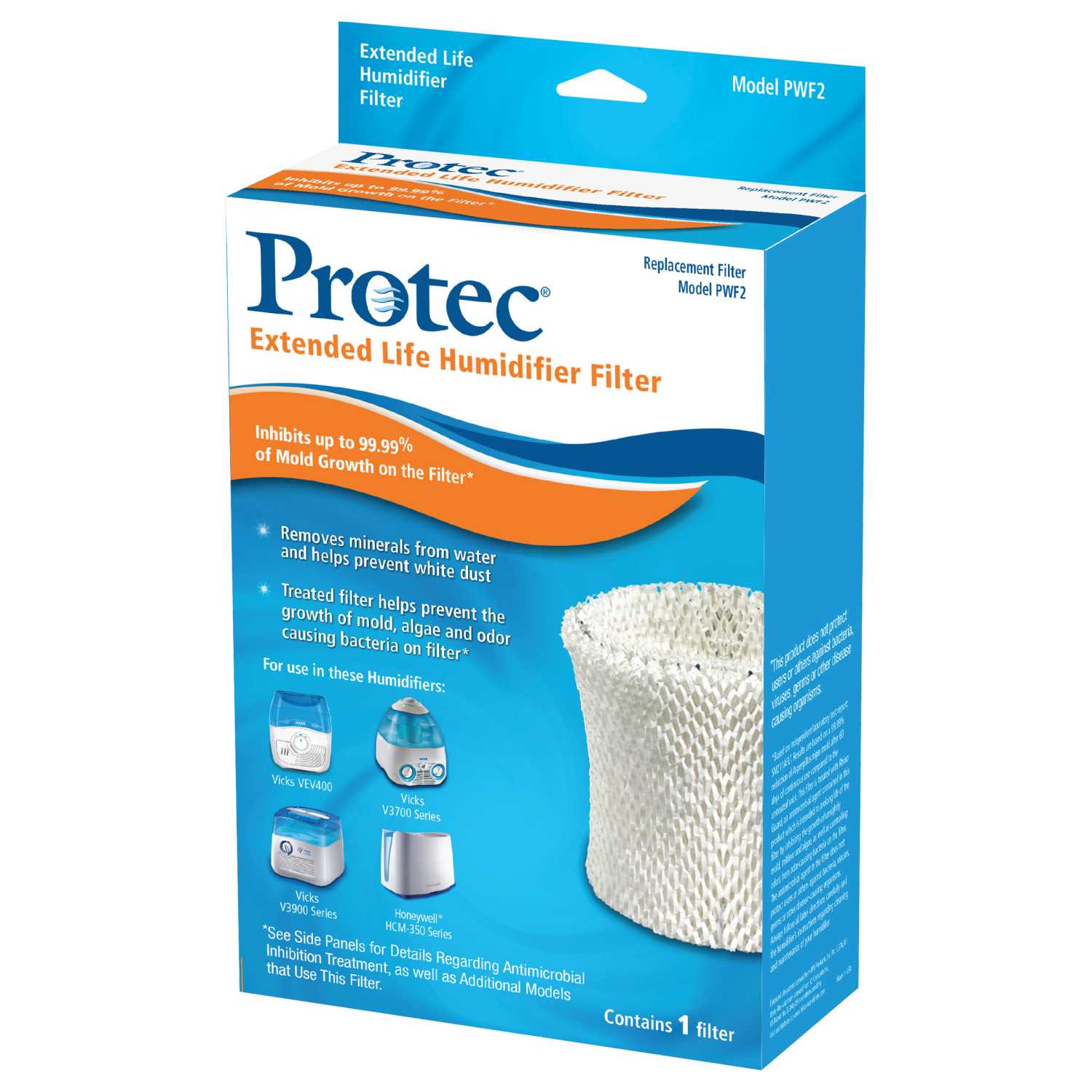 slide 1 of 4, Protec Extended Life Humidifier Filter 1 ea, 1 ct