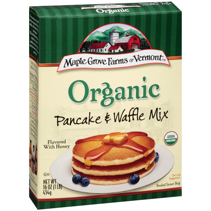 slide 3 of 8, Maple Grove Farms Of Vermont Organic Buttermilk Pancake & Waffle Mix, 16 oz