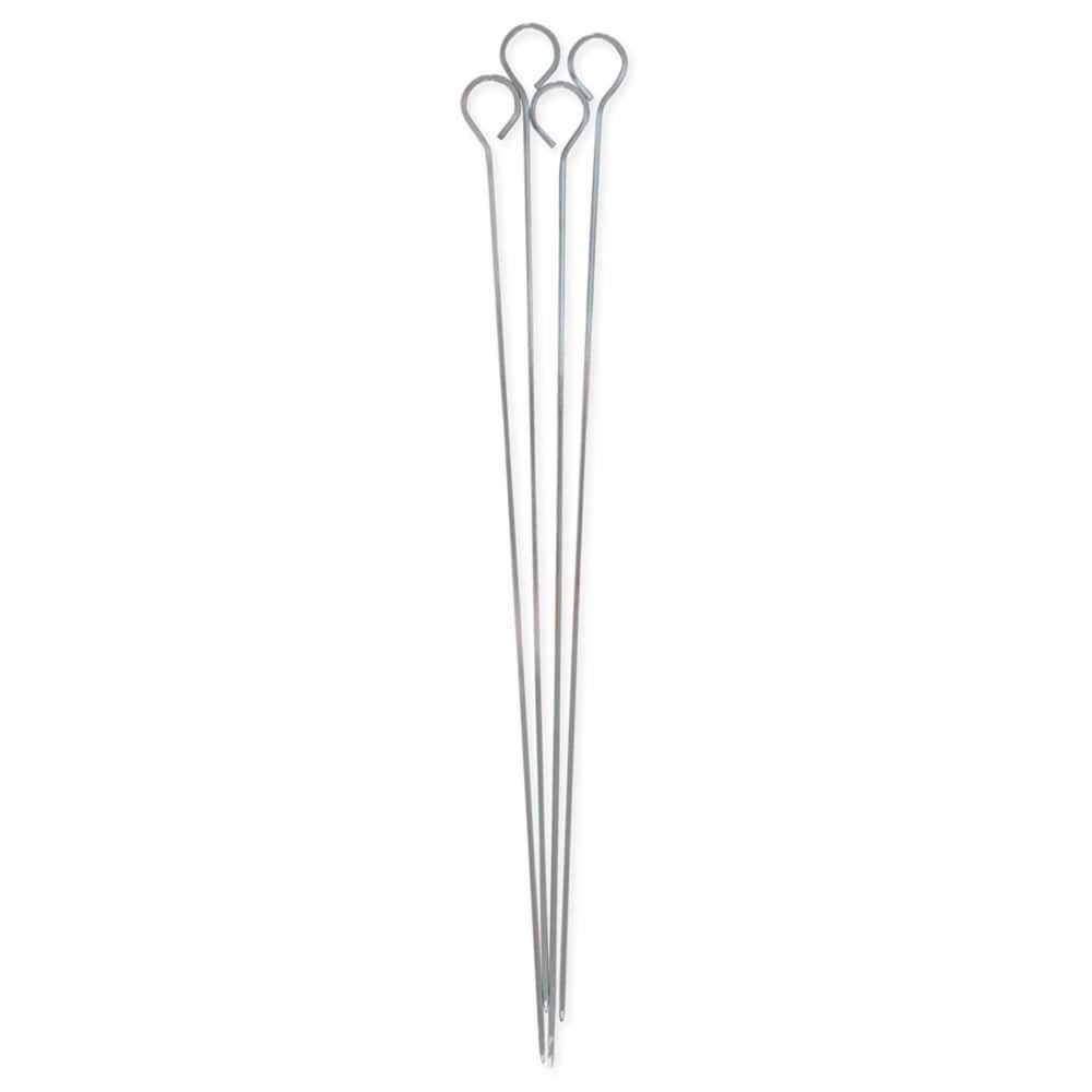 slide 1 of 1, Hd Designs Grill Chrome Bbq Skewers - 4 Pack, 15 in