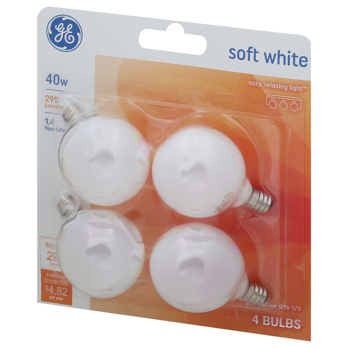 slide 3 of 9, GE Soft White 40 Watts Light Bulbs 4 ea, 4 ct